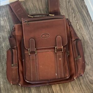 Claire Chase Legendary Jumbo Backpack Dark Brown